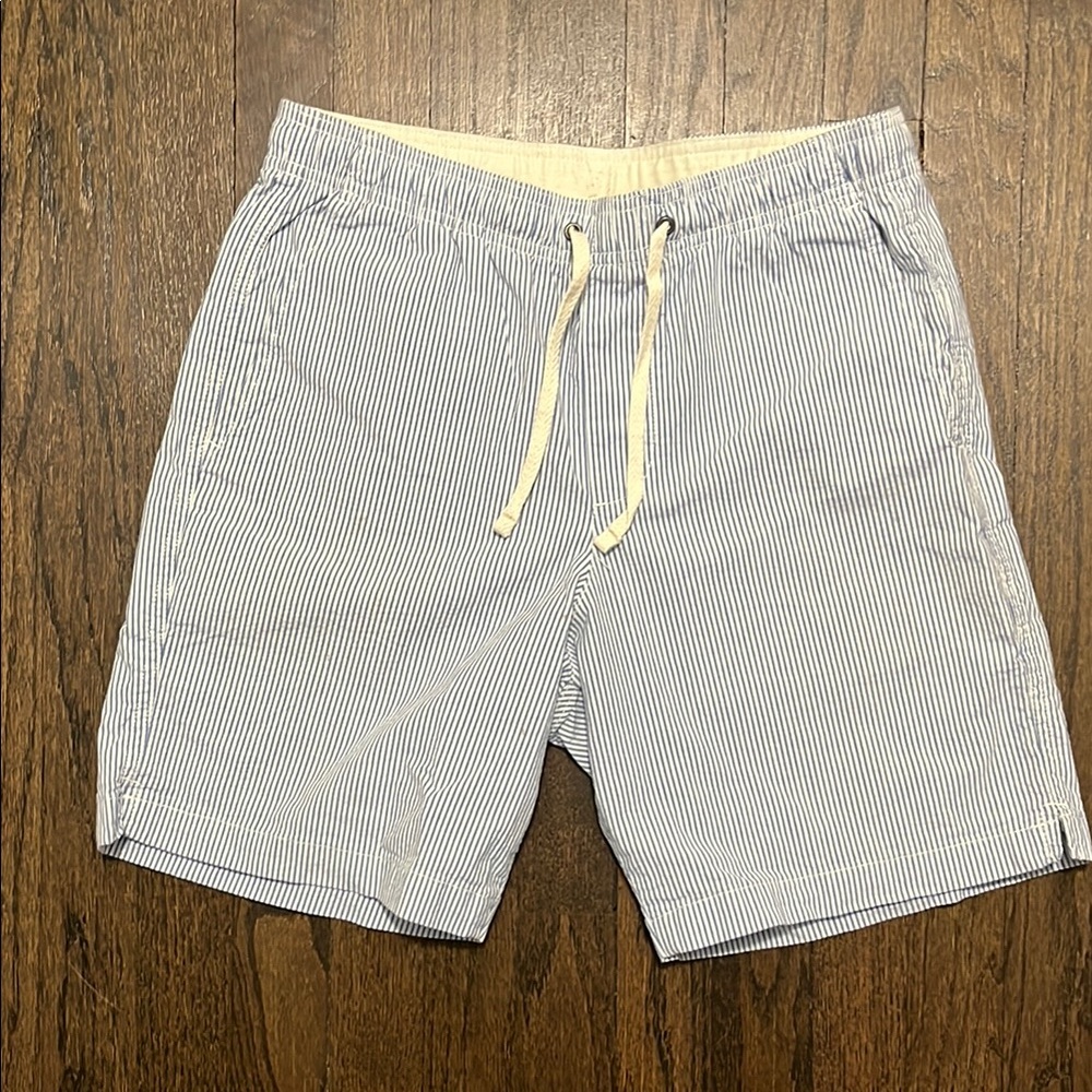 Striped Blue and White Shorts